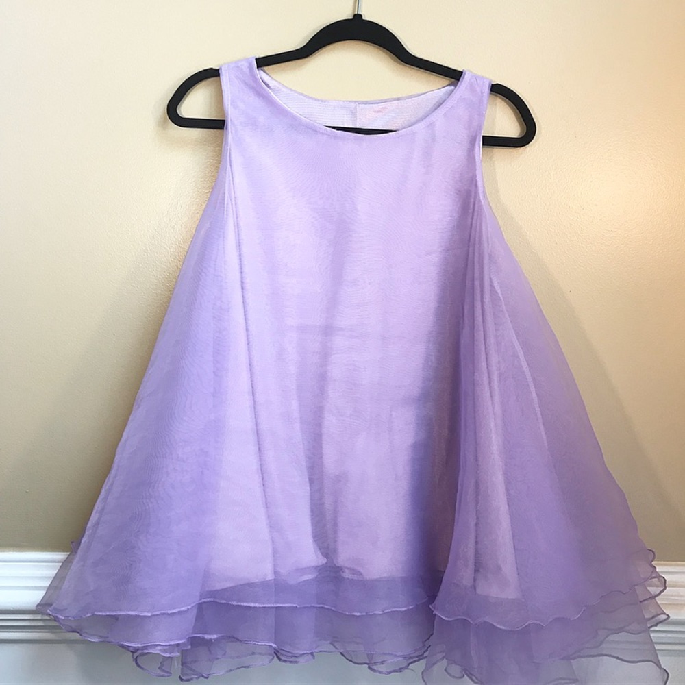 Sheer lavender babydoll top